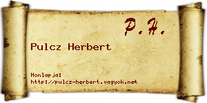 Pulcz Herbert névjegykártya